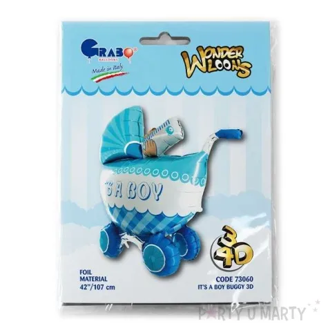 balon foliowy its a boy wozek z butelka niebieski grabo 42 shp
