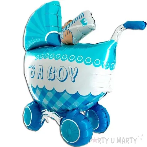 balon foliowy its a boy wozek z butelka niebieski grabo 42 shp