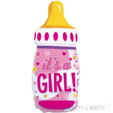 balon foliowy its a girl butelka rozowy flexmetal 24 shp