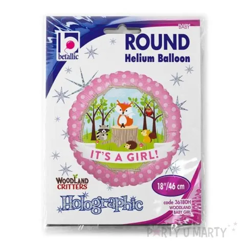 balon foliowy its a girl woodland betallic 18 cir