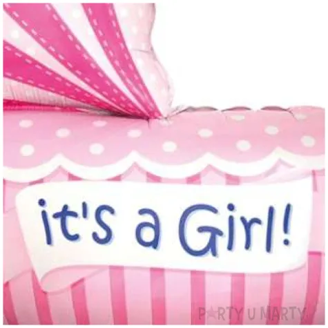 balon foliowy its a girl wozek rozowy flexmetal 24 shp