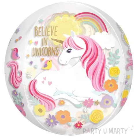 balon foliowy jednorozec believe in unicorns amscan 16 orb