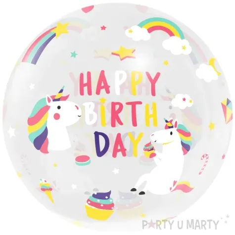 balon foliowy jednorozec happy birthday partypal 18 rnd