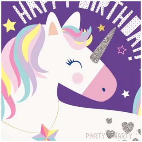 balon foliowy jednorozec happy birthday unique 18 rnd