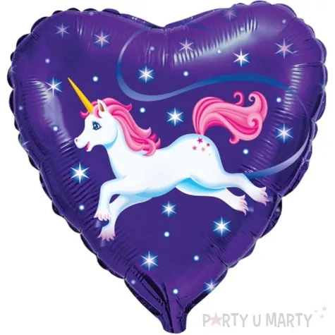 balon foliowy jednorozec latajacy fioletowy flexmetal 18 hrt