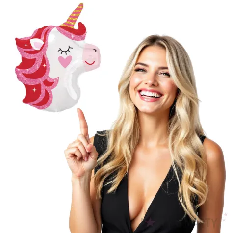 balon foliowy jednorozec rozowy amscan 21 shp