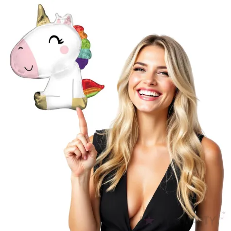 balon foliowy jednorozec siedzacy amscan 29 shp