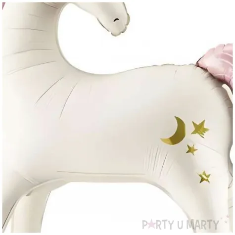 balon foliowy jednorozec stojacy bialy partydeco 37 shp
