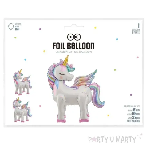balon foliowy jednorozec stojacy partypal 21 shp