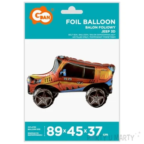 balon foliowy jeep monster truck godan 35 shp