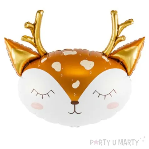 balon foliowy jelonek ze zlotym porozem partydeco 28 shp