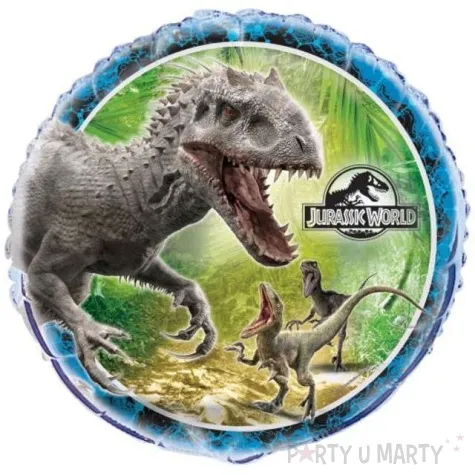 balon foliowy jurassic world dinozaury unique 18 rnd