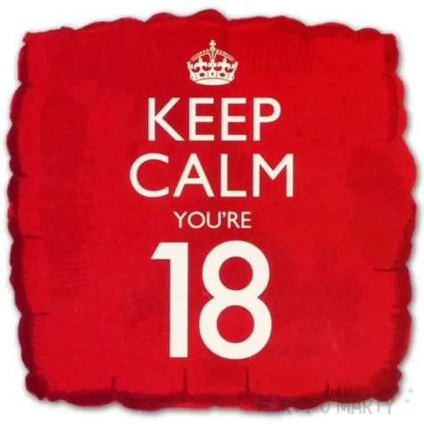 balon foliowy keep calm your only 18 creativeparty 18 sqr
