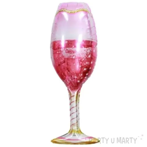 balon foliowy kieliszek z szampanem rozowy jix 29 shp