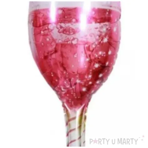 balon foliowy kieliszek z szampanem rozowy jix 29 shp