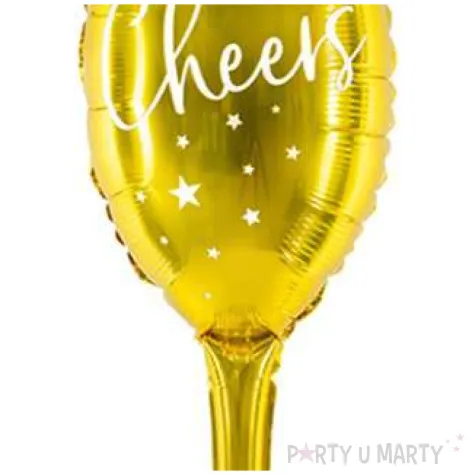 balon foliowy kieliszek zloty partydeco 32 shp