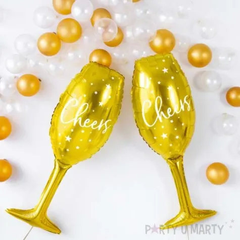 balon foliowy kieliszek zloty partydeco 32 shp