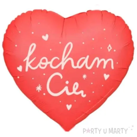 balon foliowy kocham cie czerwony partydeco 18 hrt
