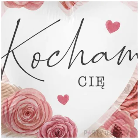 balon foliowy kocham cie kwiaty bialy premioloon 17 hrt