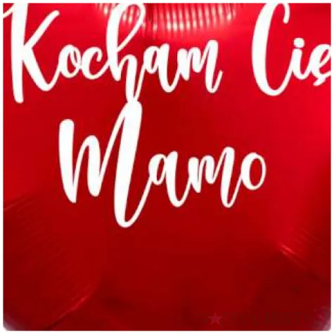 balon foliowy kocham cie mamo czerwony 18 hrt