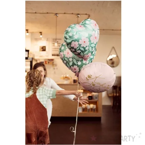 balon foliowy kocham cie mamo rozowy zloty partydeco 18 rnd