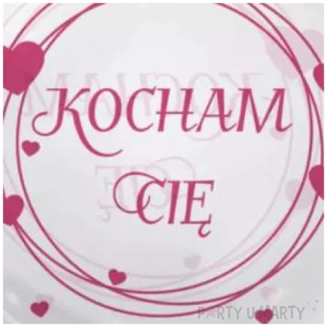 balon foliowy kocham cie rozowe transparentny tuban 18 orb