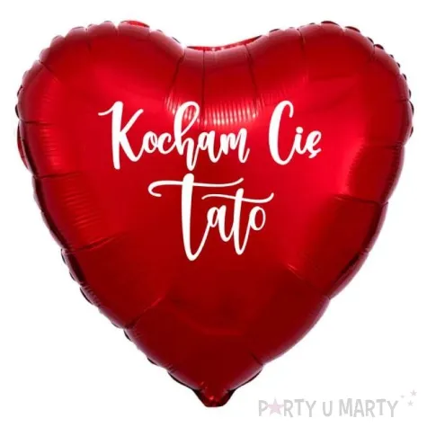 balon foliowy kocham cie tato czerwony 18 hrt