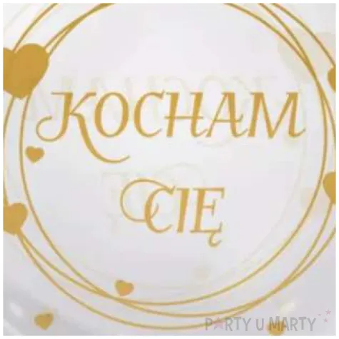 balon foliowy kocham cie zlote transparentny tuban 18 orb