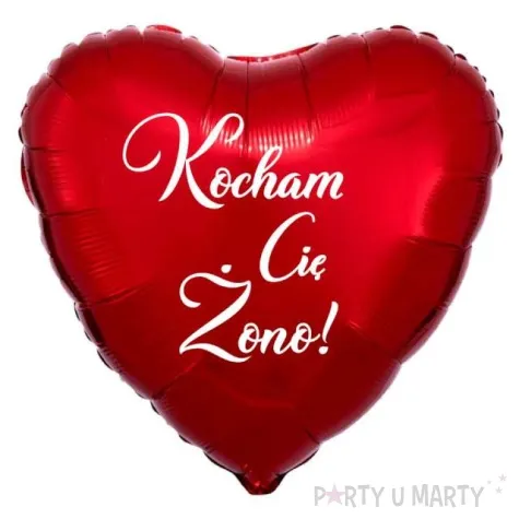 balon foliowy kocham cie zono czerwony 18 hrt