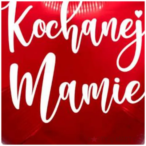 balon foliowy kochanej mamie czerwony 18 hrt