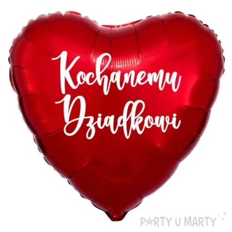 balon foliowy kochanemu dziadkowi czerwony 18 hrt