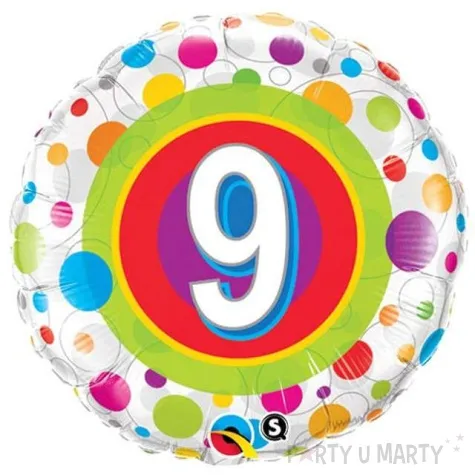 balon foliowy kolorowa 9 qualatex 18 rnd