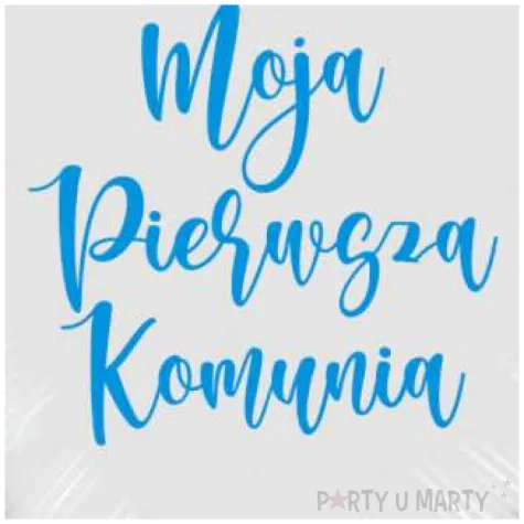 balon foliowy komunia swieta bialo blekitny 18 hrt