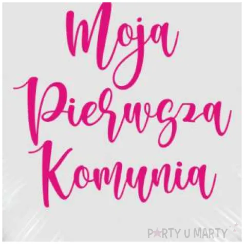 balon foliowy komunia swieta bialo rozowy 18 hrt