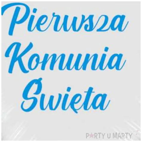 balon foliowy komunia swieta classic bialo blekitny 18 hrt