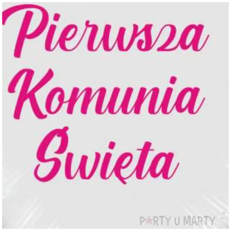 balon foliowy komunia swieta classic bialo rozowy 18 hrt