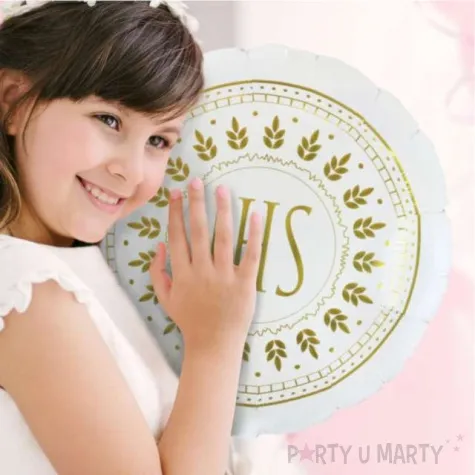 balon foliowy komunia swieta hostia ihs bialy godan 18 rnd