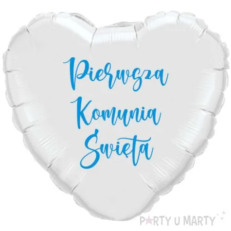 balon foliowy komunia swieta light bialo blekitny 18 hrt