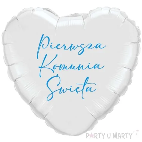 balon foliowy komunia swieta light bialo blekitny 18 hrt