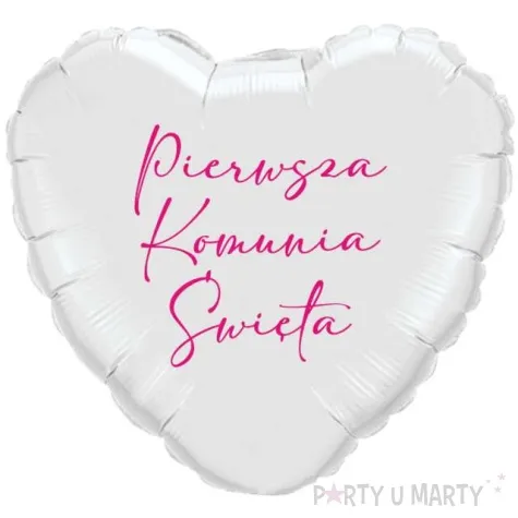 balon foliowy komunia swieta light bialo rozowy 18 hrt