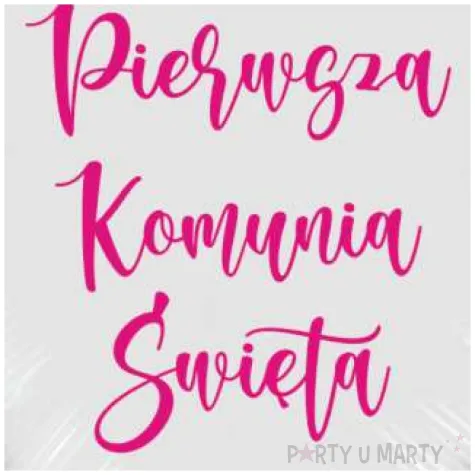 balon foliowy komunia swieta light bialo rozowy 18 hrt