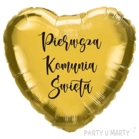 balon foliowy komunia swieta light zloto czarny 18 hrt