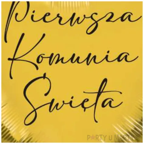 balon foliowy komunia swieta light zloto czarny 18 hrt