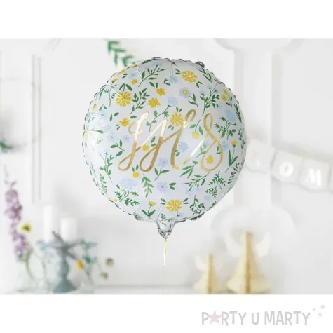 balon foliowy komunia swieta wiosennie partydeco 18 rnd