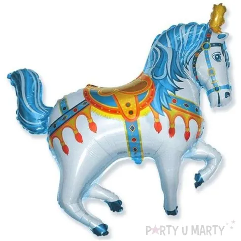 balon foliowy kon cyrkowy jednorozec niebieski flexmetal 39 shp