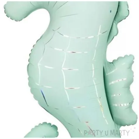 balon foliowy konik morski dekoracja na urodziny mietowy 38 6 shp