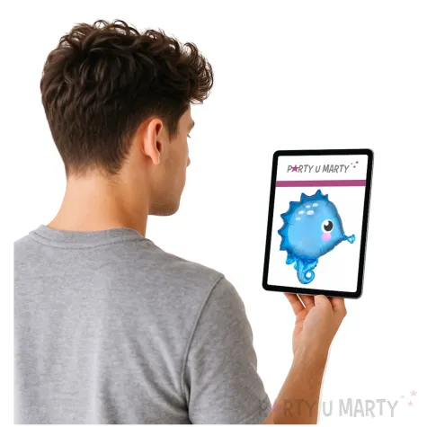 balon foliowy konik morski niebieski amscan 18 shp