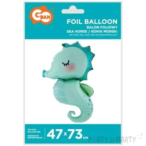 balon foliowy konik morski niebieski godan 29 shp
