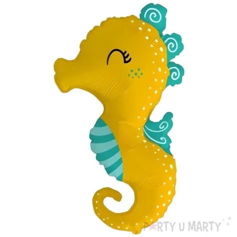 balon foliowy konik morski zolty flexmetal 24 shp