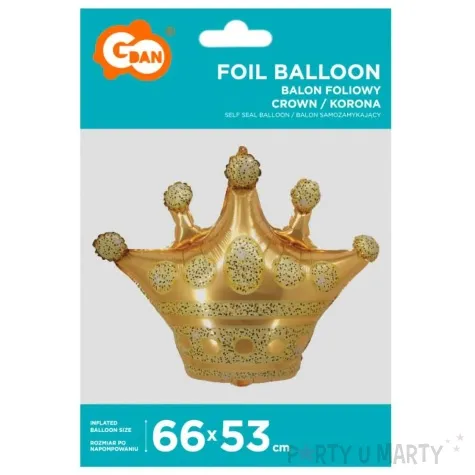 balon foliowy korona zloty godan 26 shp
